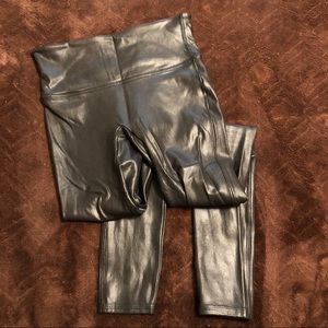 NWOT Spanx Faux Leather Leggings Size XS